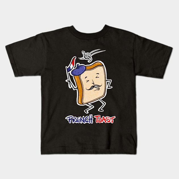 French Toast in a happy mood Kids T-Shirt by Berthox